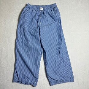 Anthropologie Mens Blue White Striped Pajama Lounge Pants Relaxed Fit Large